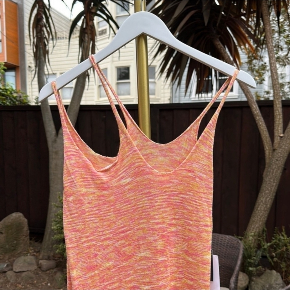 Callahan Knitwear Zoe Dress in Mango Space Dye Size Large - Picture 7 of 12